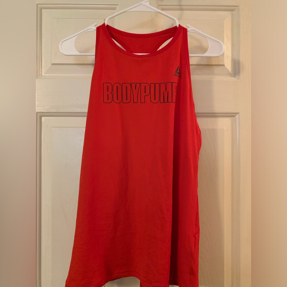 Medium Red Les Mills Body Pump Reebok workout tank